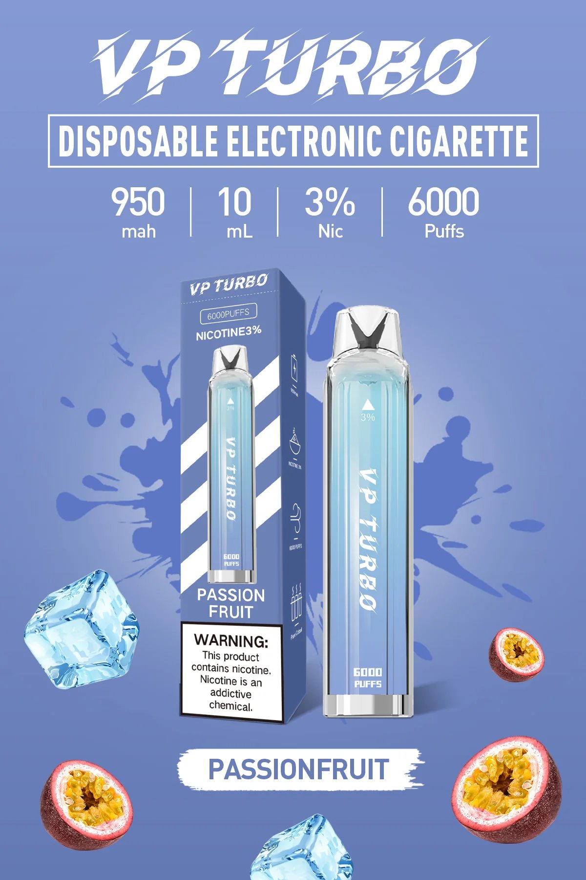 VP TURBO 6000 Puffs 每一口皆是芬芳的極致濃縮 950mAh 旗艦級續航模組 沈穩輸出的極致濃縮風味 台灣現貨:圖片 2