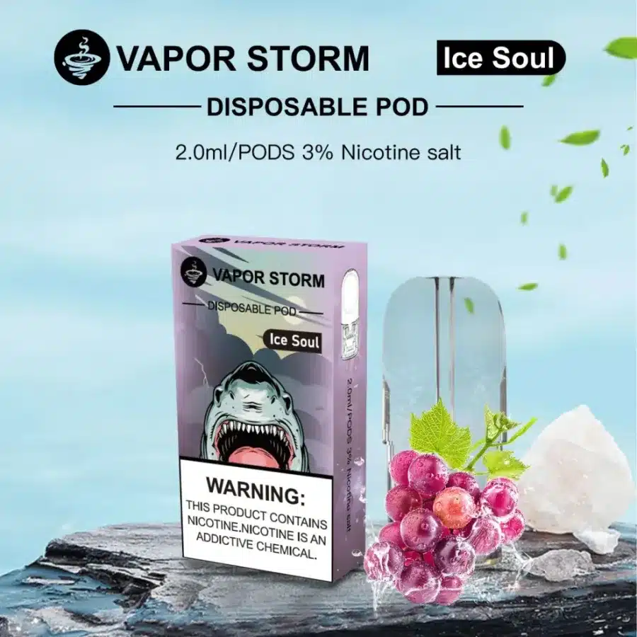 VAPOR STORM 風暴 5 代通用煙彈 買6送主機 2ml 大容量 x 3% 順滑擊喉感 RELX / SP2S 全系列適配 台灣現貨秒發:圖片 4
