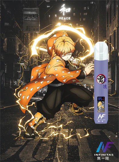 INF 無限 鬼滅聯名主機 LED 電量功率顯示屏 側邊漸層光影設計 Type-C 充能 各品牌一代煙彈全面相容 台灣現貨:圖片 5