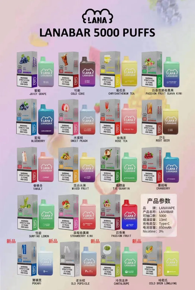 LANA 5000 頂級特調抛棄式電子煙 搭載 850mAh 傲人電量 成就卓越不凡的入喉喉韻 台灣現貨秒發:圖片 3