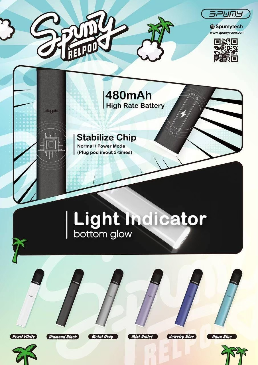 SPUMY 冰熊 通用五代主機 4/5/6代通用不掉味 480mAh 長效電力 Type-C 快速充電 RELX / SP2S 全系列適配 台灣現貨:圖片 2